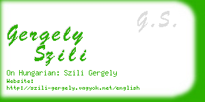 gergely szili business card